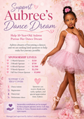 Sponsor Aubree’s Dance Dream 💕💃🏽